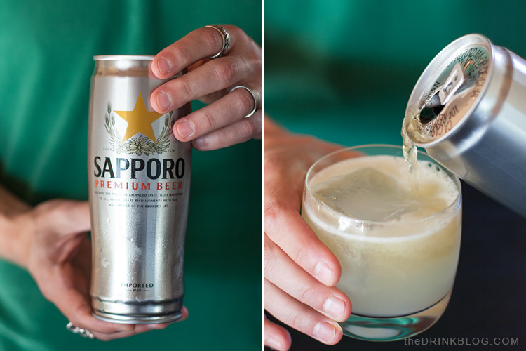 top with sapporo beer